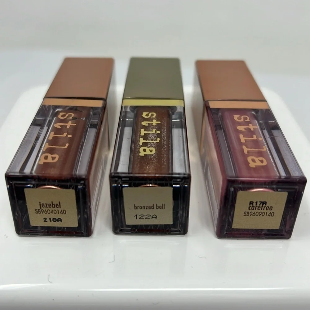 Set of 3 Stila Shimmer & Glow Liquid Eye Shadows Jezebel, Bronzed Bell